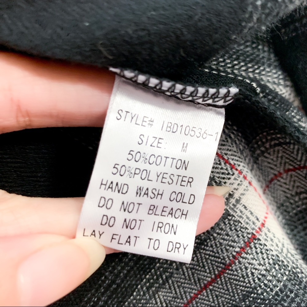 Grade & Gather Plaid Flannel Black Midi Dress - Picture 6 of 8